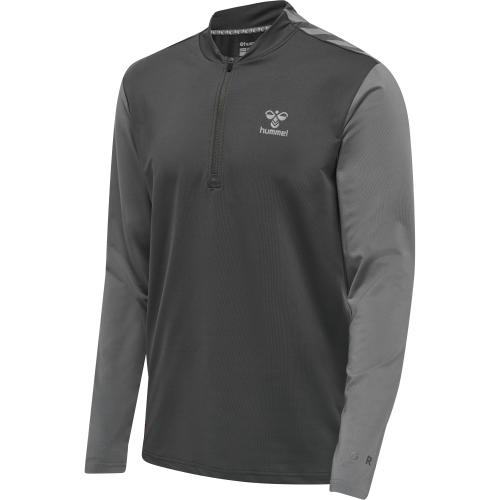 Hummel Hmlpro Grid Half Zip Training L/S - forged iron/quiet shade (Grösse: L) von Hummel