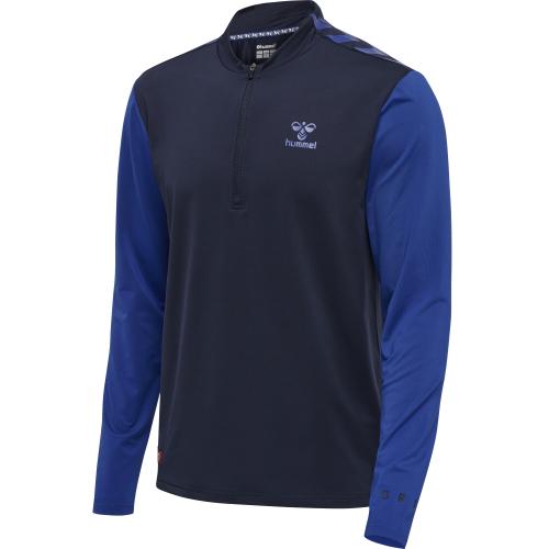 Hummel Hmlpro Grid Half Zip Training L/S - maritime blue/surf the web (Grösse: L) von Hummel