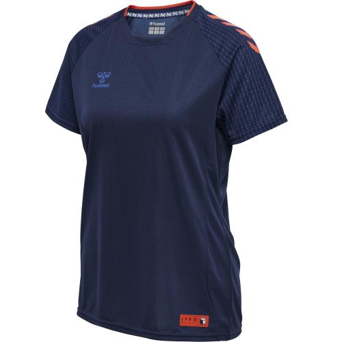 Hummel Hmlpro Grid Training Jersey S/S Wo - maritime blue/surf the web (Grösse: S) von Hummel