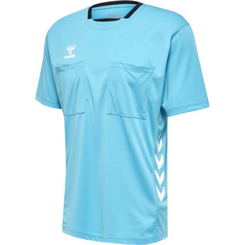 Hummel Hmlreferee Chevron Jersey S/S - scuba blue (Grösse: 2XL) von Hummel