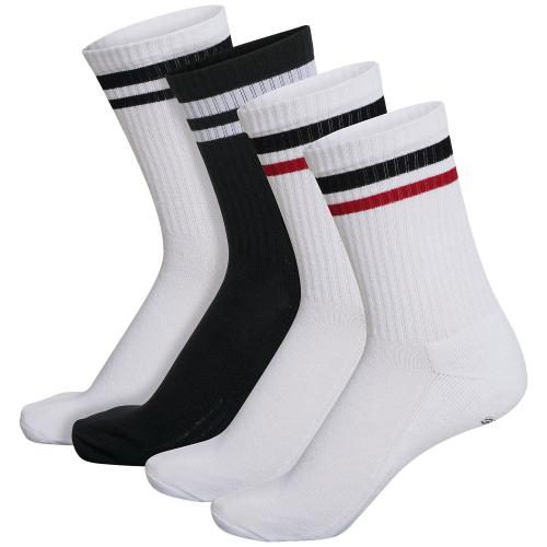 Hummel Hmlretro 4-Pack Socks Mix - white/black (Grösse: 46-48) von Hummel