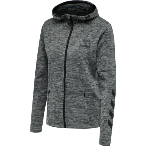 Hummel Hmlselby Zip Hoodie - dark grey melange (Grösse: XS) von Hummel