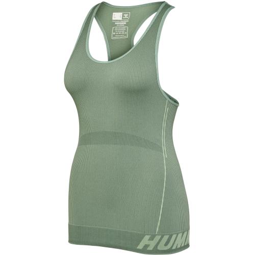 Hummel Hmlte Christel Seamless Top - lily pad/laurel wreath melange (Grösse: L) von Hummel