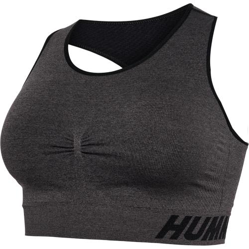 Hummel Hmlte Curve Seamless Sports Bra - black melange (Grösse: 2XL) von Hummel