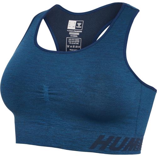 Hummel Hmlte Curve Seamless Sports Bra - insignia blue melange (Grösse: 2XL) von Hummel