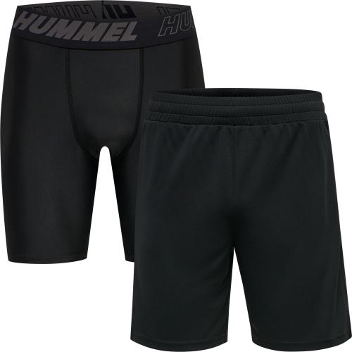 Hummel Hmlte Topaz 2-Pack Shorts Set - black/black (Grösse: 2XL) von Hummel