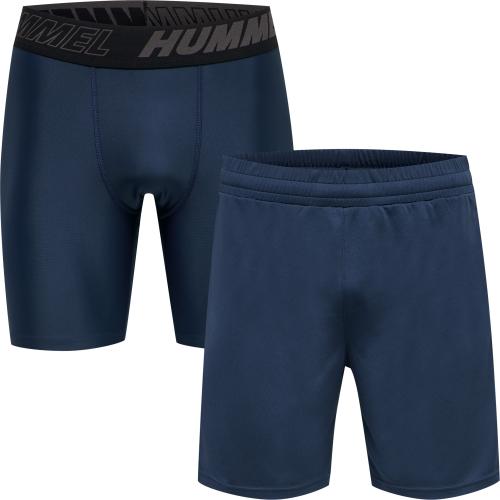 Hummel Hmlte Topaz 2-Pack Shorts Set - insignia blue/insignia blue (Grösse: 2XL) von Hummel