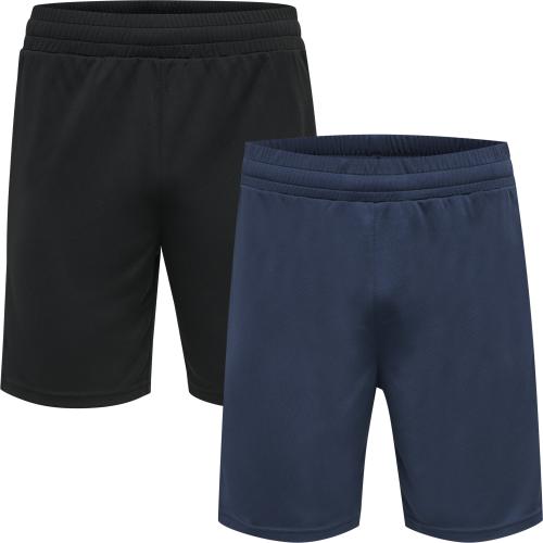 Hummel Hmlte Topaz 2-Pack Shorts - black/insigina blue (Grösse: L) von Hummel