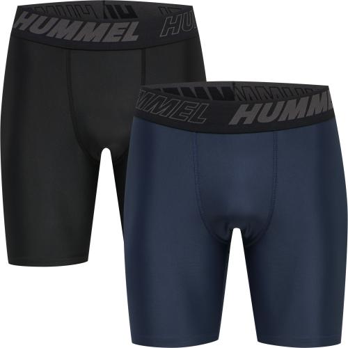 Hummel Hmlte Topaz 2-Pack Tight Shorts - black/insigina blue (Grösse: L) von Hummel