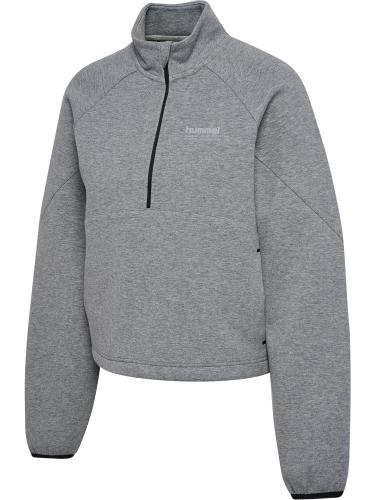 Hummel Hmltech Fleece Women Boxy Half Zip - grey melange (Grösse: L) von Hummel