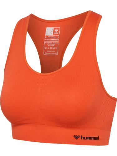 Hummel Hmltif Seamless Sports Top - tangerine tango (Grösse: L) von Hummel