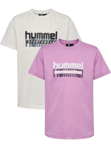 Hummel Hmltukas T-Shirt S/S 2-Pack - smoky grape/marshmallow (Grösse: 110) von Hummel