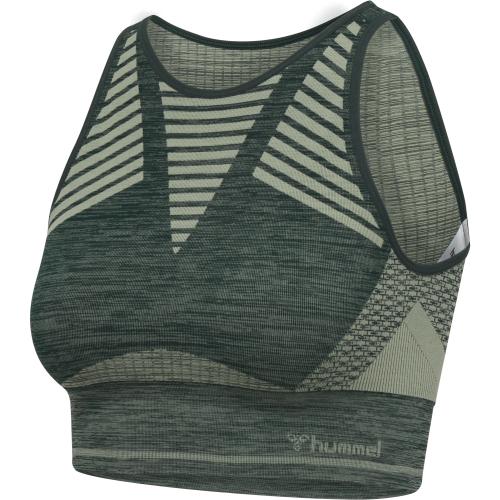 Hummel Hmlvera Seamless Sports Top - darkest spruce/basil melange (Grösse: XS) von Hummel