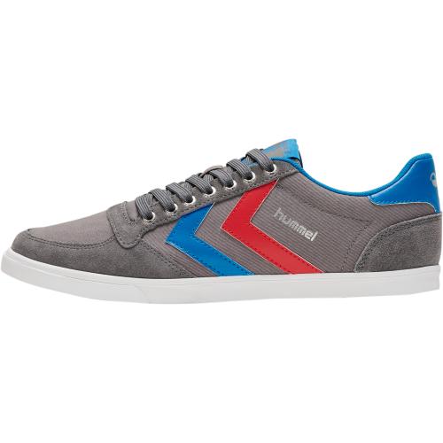 Hummel Slimmer Stadil Low - castlerock/ribbonred/bril blue (Grösse: 48) von Hummel