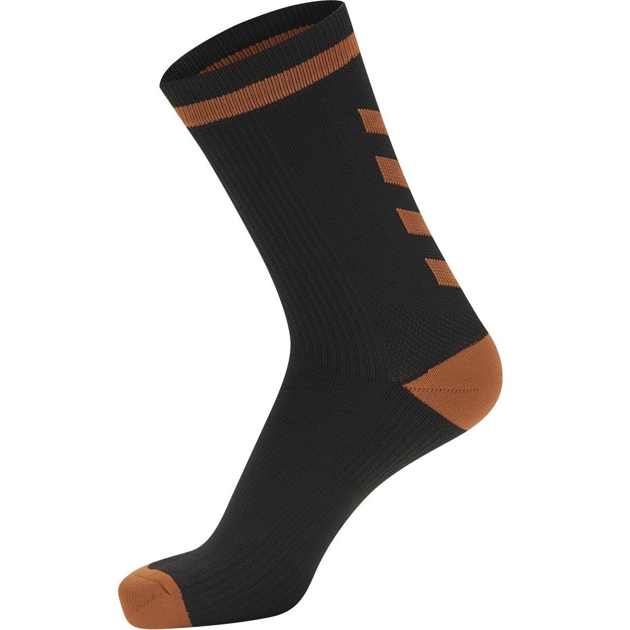 Hummel - socken elite indoor low, für Herren, Schwarz / Orange, Größe 31-34 von Hummel