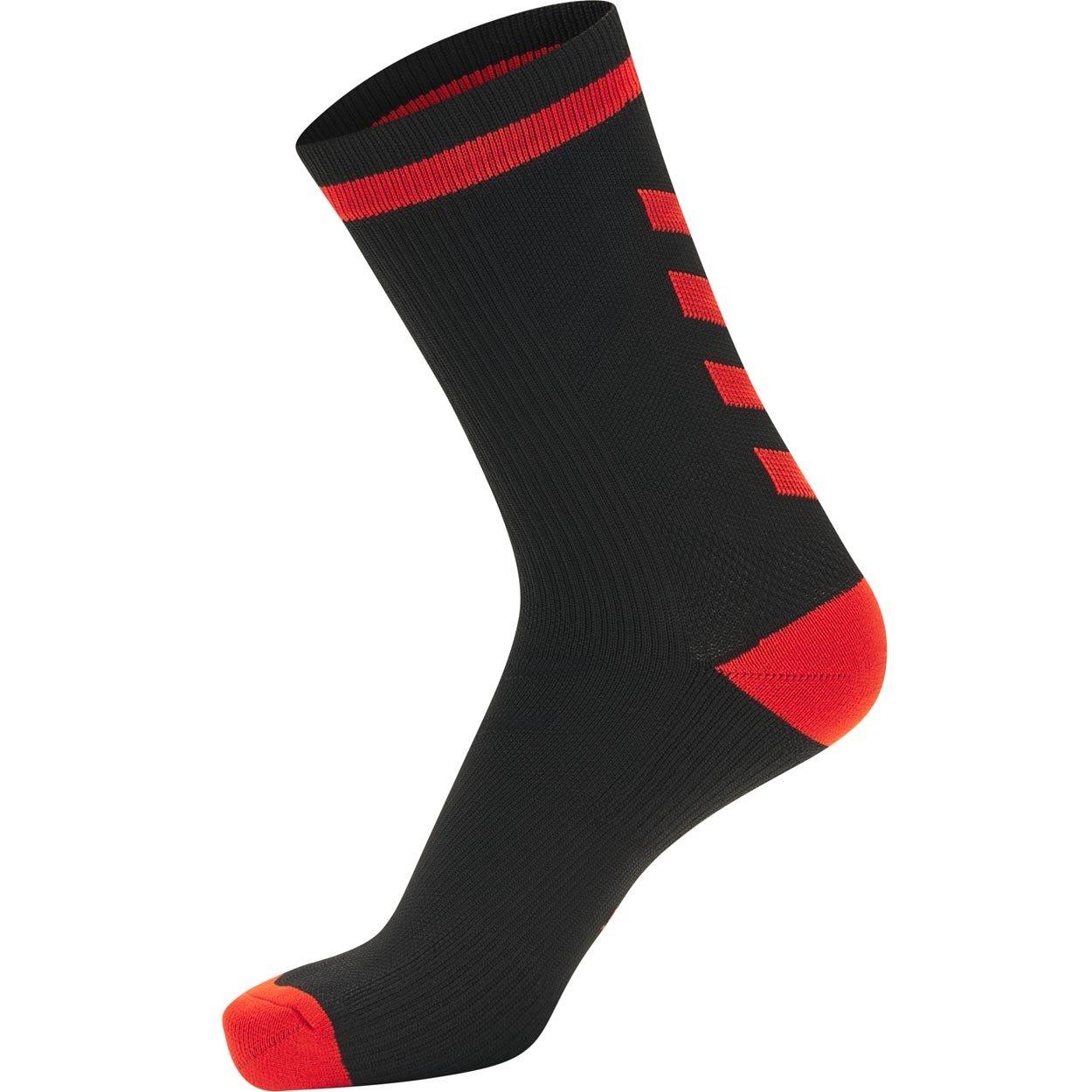 Hummel - socken elite indoor low, für Herren, Schwarz / Rot, Größe 31-34 von Hummel