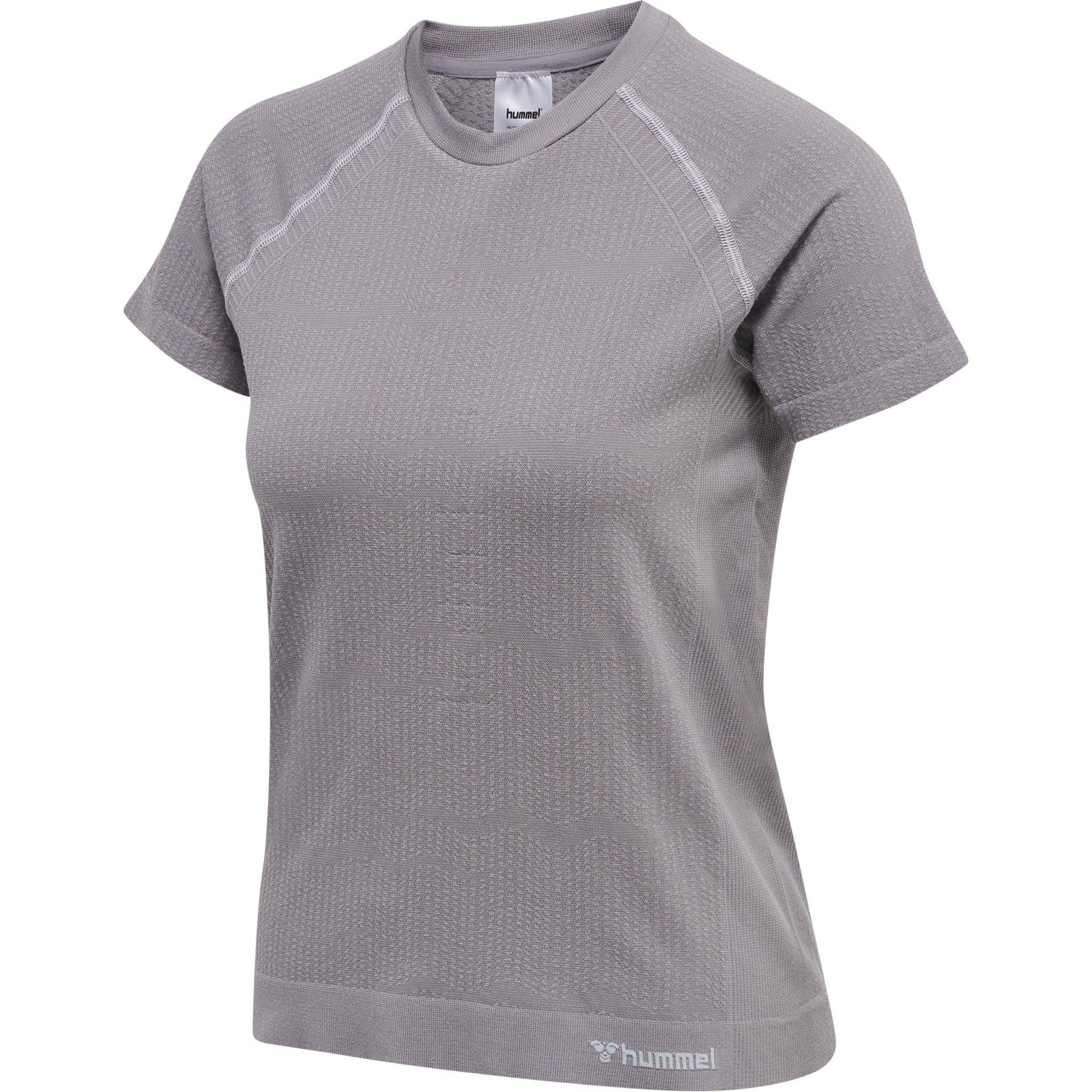 Hummel - t-shirt daen huel t flow, für Damen, Mediumgrau, Größe M von Hummel