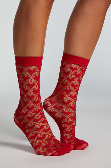 Hunkemöller 1 Paar Fashion-Socken Rot von Hunkemöller