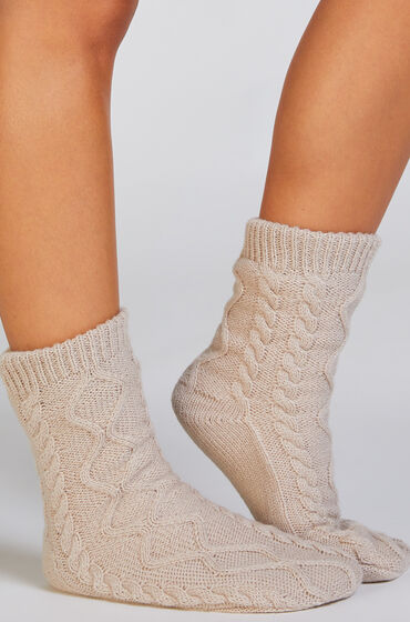 Hunkemöller 1 Paar Stricksocken Beige von Hunkemöller