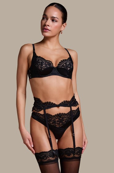 Hunkemöller 20 Denier Stay-ups Poppy Schwarz von Hunkemöller