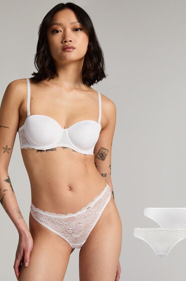 Hunkemöller 2er-Pack Strings Angie Weiß von Hunkemöller