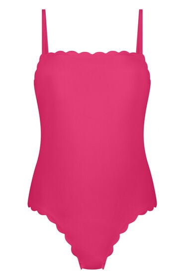 Hunkemöller Badeanzug Bandeau Scallop Rose von Hunkemöller