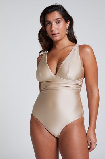 Hunkemöller Badeanzug Shaping Luxe Beige von Hunkemöller