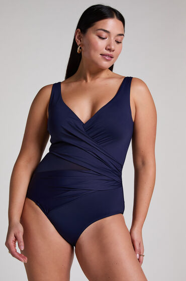 Hunkemöller Badeanzug Shaping Shell Mesh Blau Hunkemöller Badeanzug Shaping Shell Mesh Blau von Hunkemöller