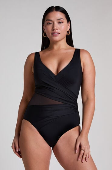Hunkemöller Badeanzug Shaping Shell Mesh Schwarz Hunkemöller Badeanzug Shaping Shell Mesh Schwarz von Hunkemöller