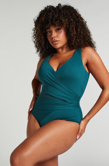 Hunkemöller Badeanzug Shaping Shell Mesh grün Hunkemöller Badeanzug Shaping Shell Mesh grün von Hunkemöller