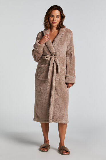 Hunkemöller Bademantel Fleece Beige von Hunkemöller