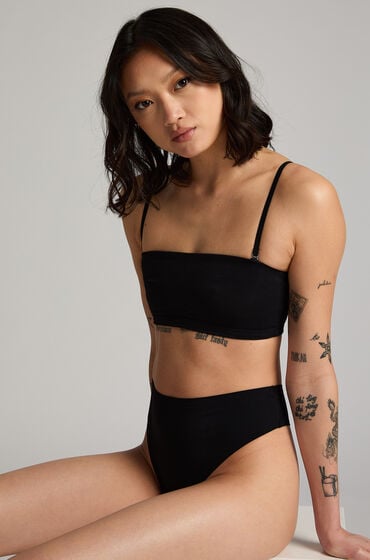 Hunkemöller Bandeau Bralette Smooth Schwarz von Hunkemöller