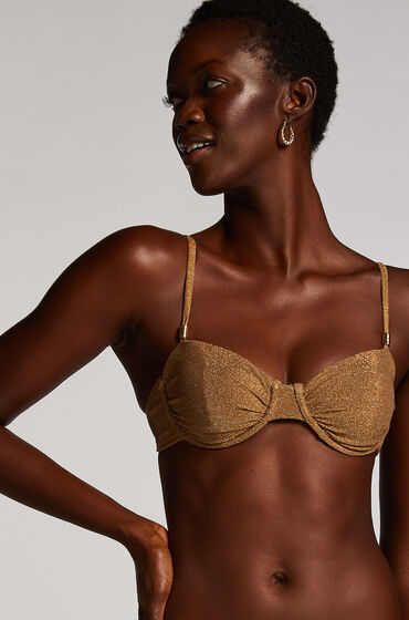 Hunkemöller Bikini Oberteil Goldie Shimmer Gelb von Hunkemöller