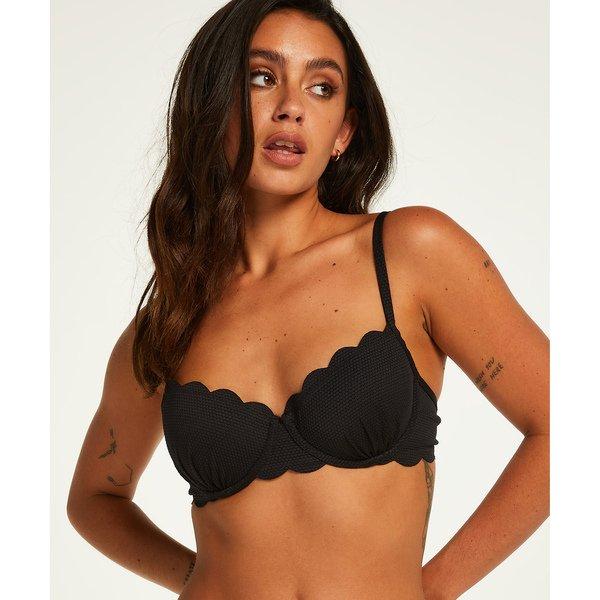 Hunkemöller - Bikini Oberteil mit Bügel, für Damen, Black, Größe 80/B von Hunkemöller