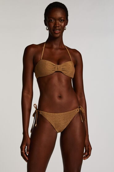 Hunkemöller Bikini Slip Cheeky Tanga Goldie Shimmer Gelb von Hunkemöller