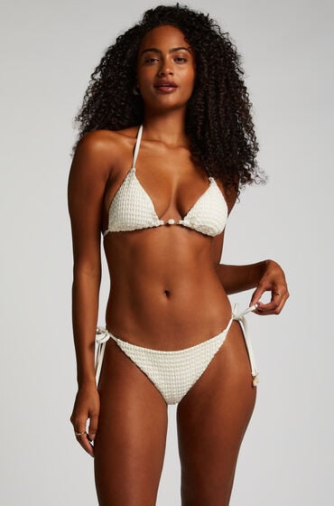 Hunkemöller Bikini Slip Cheeky Tanga Maui Crochet Weiß von Hunkemöller