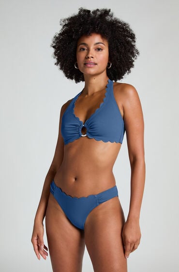 Hunkemöller Bikini Slip Rio Scallop Blau Hunkemöller Bikini Slip Rio Scallop Blau von Hunkemöller
