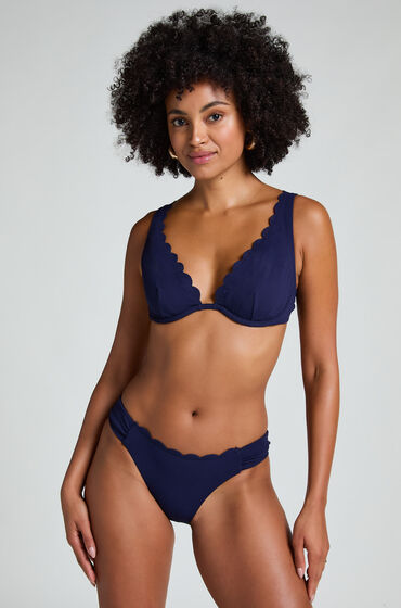 Hunkemöller Bikini Slip Rio Scallop Blau Hunkemöller Bikini Slip Rio Scallop Blau von Hunkemöller