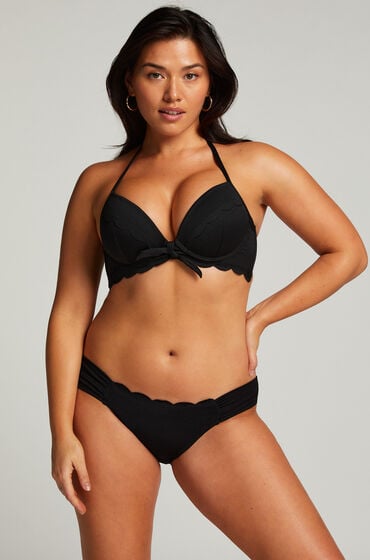 Hunkemöller Bikini Slip Rio Scallop Schwarz von Hunkemöller