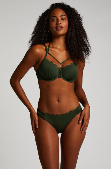 Hunkemöller Bikini Slip Rio Scallop grün von Hunkemöller