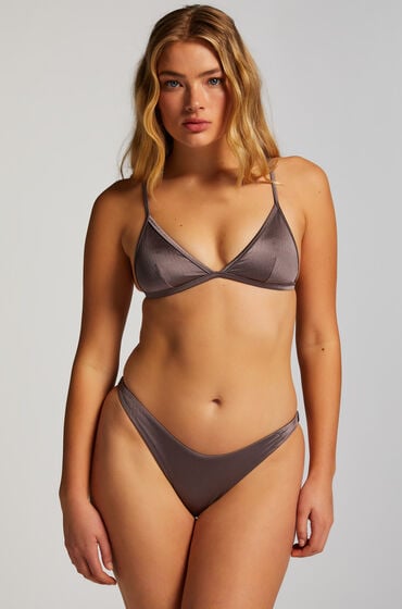 Hunkemöller Bikini Slip mit hohem Beinausschnitt Luna Grau von Hunkemöller