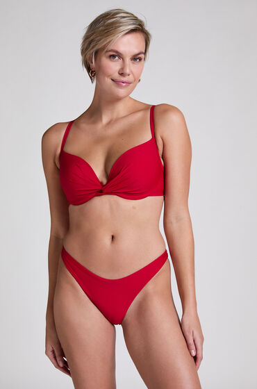 Hunkemöller Bikini Slip mit hohem Beinausschnitt Luna Rot von Hunkemöller