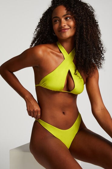 Hunkemöller Bikini Slip mit hohem Beinausschnitt Luxe grün von Hunkemöller