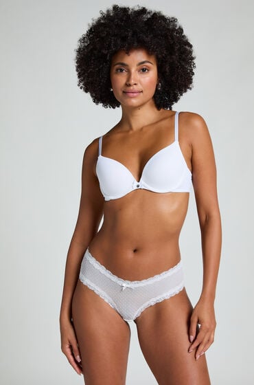 Hunkemöller Brazilian V-shape mesh Weiß von Hunkemöller