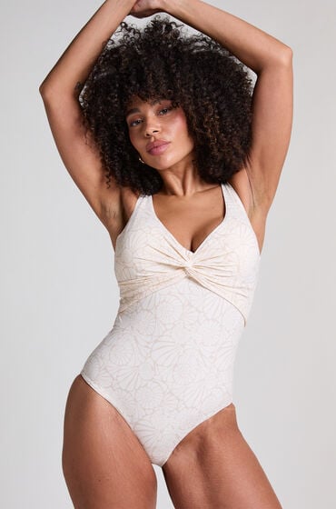 Hunkemöller Caicos Shaping Badeanzug Beige Hunkemöller Caicos Shaping Badeanzug Beige von Hunkemöller