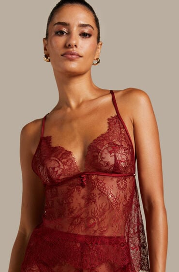 Hunkemöller Cami Lace Delphine Rot von Hunkemöller