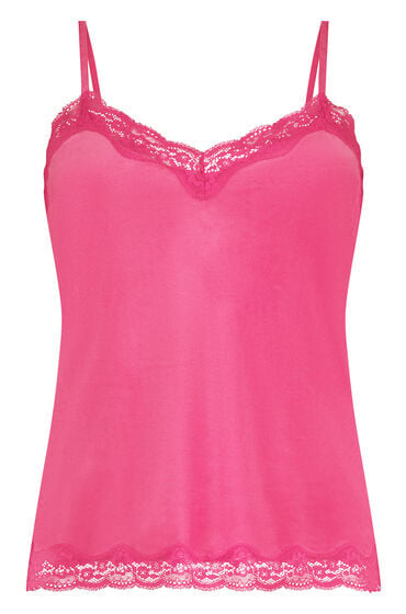 Hunkemöller Cami Top Velours Lace Rose von Hunkemöller