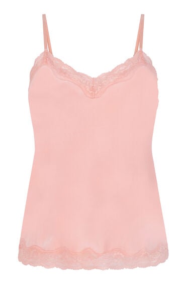 Hunkemöller Cami Top Velours Lace Rose von Hunkemöller