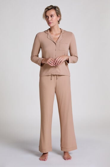 Hunkemöller Essential-Hose gerippt Beige von Hunkemöller