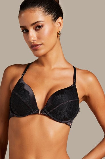 Hunkemöller Gepolsterter Push-up-Bügel-BH Chalice Schwarz von Hunkemöller